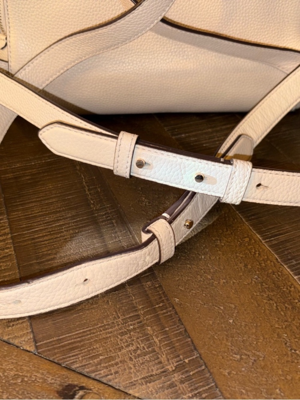 kate spade Cream Pebbled Leather Drawstring Backpack - NWOT - Picture 10 of 12